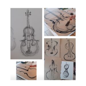 La stylisation du motif "Le violon"