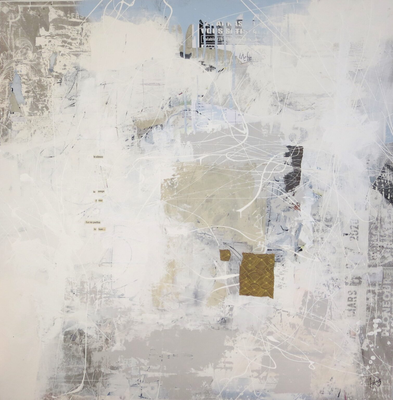 14 - Le silence le temps - 100x100cm - Vols au vent - 2023 (1)